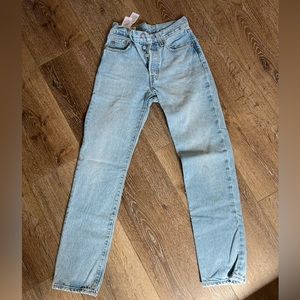 Levi, size 24, high waisted, straight leg